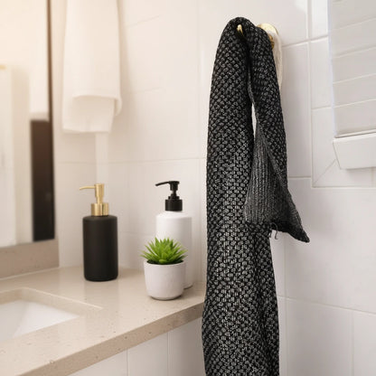 Texture double face serviette exfoliante Duchessence detail tissage